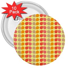 Colorful Leaf Pattern 3  Button (10 Pack)