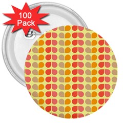 Colorful Leaf Pattern 3  Button (100 Pack)