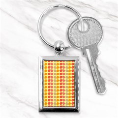 Colorful Leaf Pattern Key Chain (rectangle)