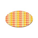 Colorful Leaf Pattern Sticker (Oval) Front