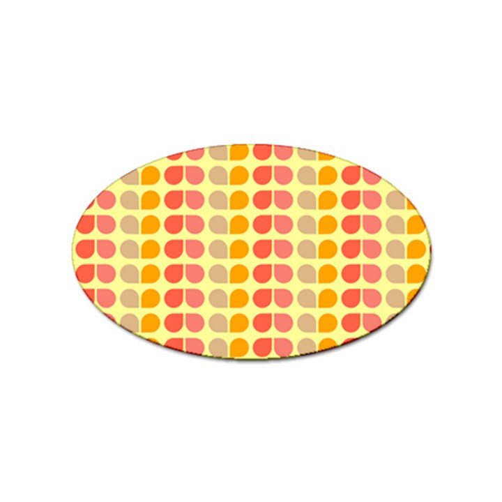 Colorful Leaf Pattern Sticker (Oval)