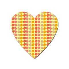 Colorful Leaf Pattern Magnet (heart)