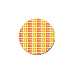 Colorful Leaf Pattern Golf Ball Marker