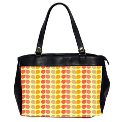 Colorful Leaf Pattern Oversize Office Handbag (two Sides)