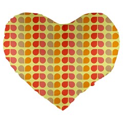 Colorful Leaf Pattern 19  Premium Heart Shape Cushion