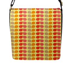 Colorful Leaf Pattern Flap Closure Messenger Bag (large)