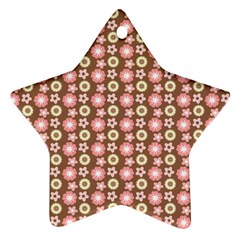 Cute Floral Pattern Star Ornament by GardenOfOphir