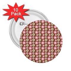 Cute Floral Pattern 2 25  Button (10 Pack)