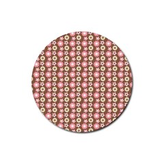 Cute Floral Pattern Drink Coaster (round) by GardenOfOphir