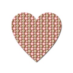 Cute Floral Pattern Magnet (heart) by GardenOfOphir