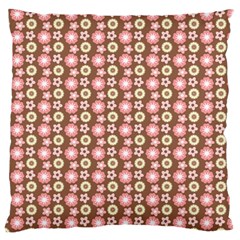 Cute Floral Pattern Large Flano Cushion Case (two Sides)