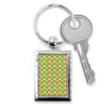 Cute Floral Pattern Key Chain (Rectangle) Front