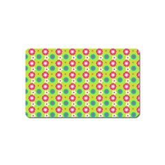 Cute Floral Pattern Magnet (Name Card)