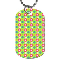 Cute Floral Pattern Dog Tag (Two-sided) 