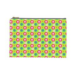 Cute Floral Pattern Cosmetic Bag (Large)