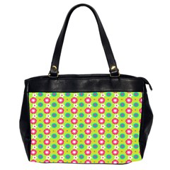 Cute Floral Pattern Oversize Office Handbag (Two Sides)