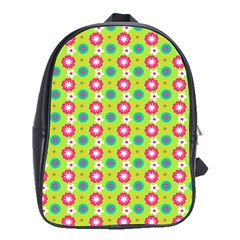 Cute Floral Pattern School Bag (xl) by GardenOfOphir