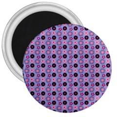 Cute Floral Pattern 3  Button Magnet by GardenOfOphir