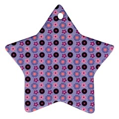 Cute Floral Pattern Star Ornament by GardenOfOphir