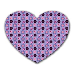 Cute Floral Pattern Mouse Pad (heart) by GardenOfOphir