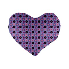 Cute Floral Pattern 16  Premium Flano Heart Shape Cushion  by GardenOfOphir