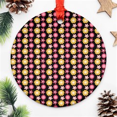 Cute Floral Pattern Round Ornament