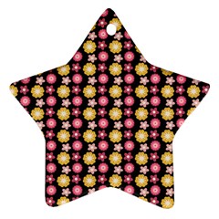 Cute Floral Pattern Star Ornament by GardenOfOphir