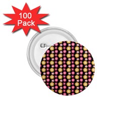 Cute Floral Pattern 1 75  Button (100 Pack)