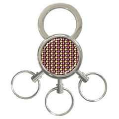 Cute Floral Pattern 3-ring Key Chain