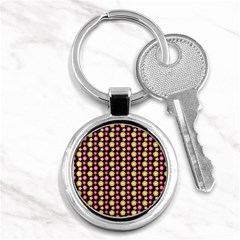 Cute Floral Pattern Key Chain (round) by GardenOfOphir