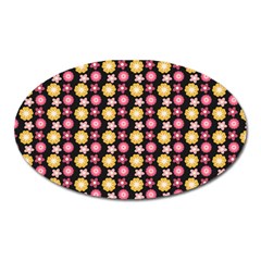 Cute Floral Pattern Magnet (oval)