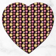 Cute Floral Pattern Jigsaw Puzzle (heart) by GardenOfOphir