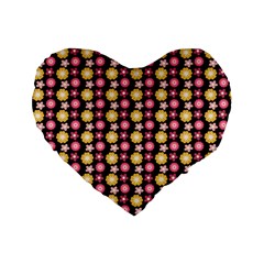 Cute Floral Pattern 16  Premium Heart Shape Cushion 