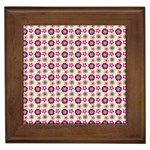 Cute Floral Pattern Framed Ceramic Tile Front