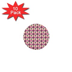 Cute Floral Pattern 1  Mini Button (10 Pack)