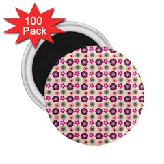 Cute Floral Pattern 2 25  Button Magnet (100 Pack)