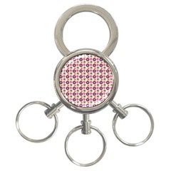 Cute Floral Pattern 3-ring Key Chain