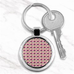 Cute Floral Pattern Key Chain (round)