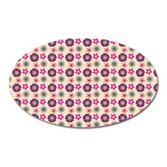 Cute Floral Pattern Magnet (oval)