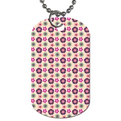 Cute Floral Pattern Dog Tag (two-sided) 