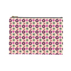 Cute Floral Pattern Cosmetic Bag (large)