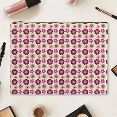 Cute Floral Pattern Cosmetic Bag (xl)