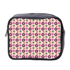 Cute Floral Pattern Mini Travel Toiletry Bag (two Sides)