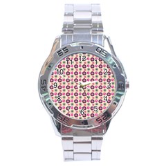 Cute Floral Pattern Stainless Steel Watch