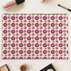 Cute Floral Pattern Cosmetic Bag (xxl)