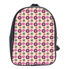 Cute Floral Pattern School Bag (xl)