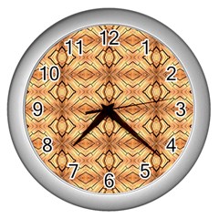 Faux Animal Print Pattern Wall Clock (silver)