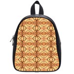 Faux Animal Print Pattern School Bag (Small) Front