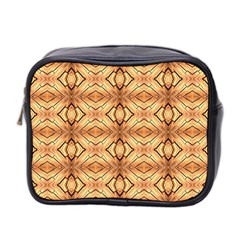 Faux Animal Print Pattern Mini Travel Toiletry Bag (two Sides)