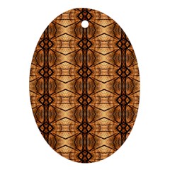 Faux Animal Print Pattern Oval Ornament